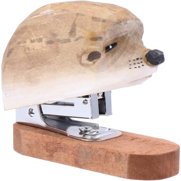 Office Supplies Novelty Stapler Wood Carving Animal Desk Stapler for School Office Home for Kids Heavy Duty Stapler Heavy Duty Stapler