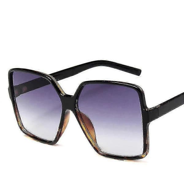 Oversized firkantede solbriller for forbedret stil C3 Black-Leopard