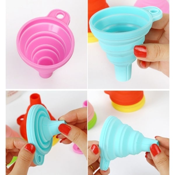 2-pack - Silikontratt - Vikbar - 7 cm Flerfärgad