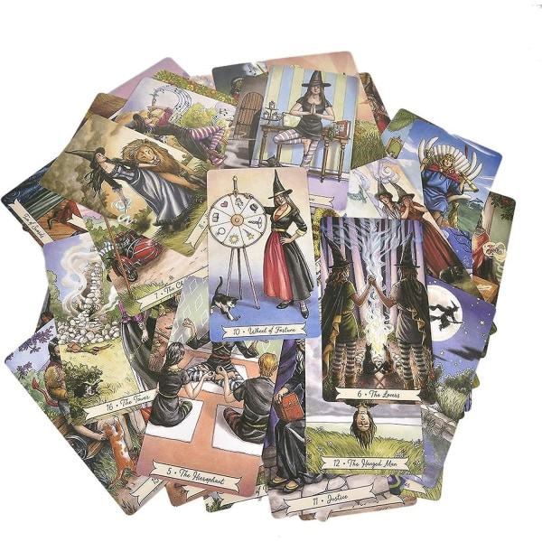 78 Everyday Witch Tarot -kortit: Kysy ja tiedä myyttiset onnenkertomisen onnenpelit Taort Deck -lautapeli