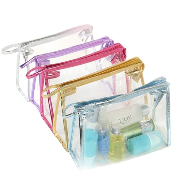 7st transparent necessär Vattentät PVC kosmetisk väska Bärbar sminkväska Rese necessär för kvinnor sju färger