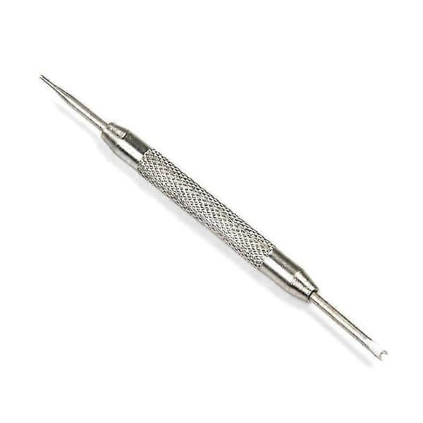 Fjederstangsværktøj i rustfrit stål, dobbeltendet gaffel til åbning af urrem og fjernelse af ledstift, 7,5 cm