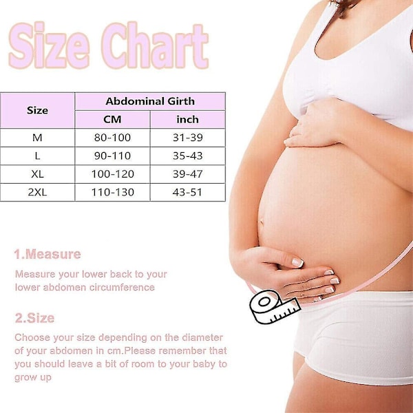 Graviditetsbälte Midja Bukstöd Gravid Mageband Ryggstöd Black Corset L