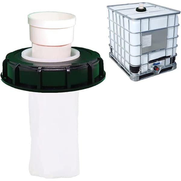 IBC Lokkfilter, IBC Tank Tilbehør, 165mm Nylon Lokk, Vaskbart Nylonfilter, Regnvannstank