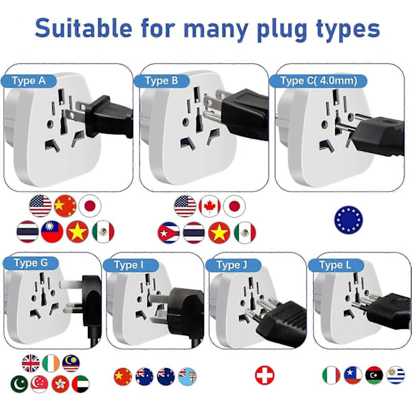 Universal Reseadapter, Reseadapter, Universal Reseadapter, Universal Reseadapter för UK/US/CA/AU till FR