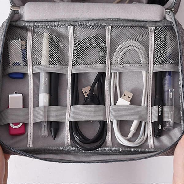 Elektronisk tilbehør Kabel Lader USB Oppbevaringsveske Organizer Boks