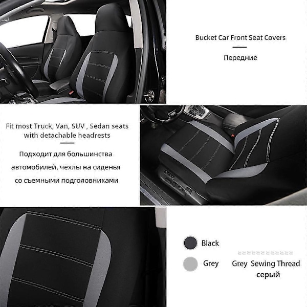 Bil Fram Sätesskydd Hinkstolsskydd Sätesskydd Universal Passform Sätesskydd för Sedan beige
