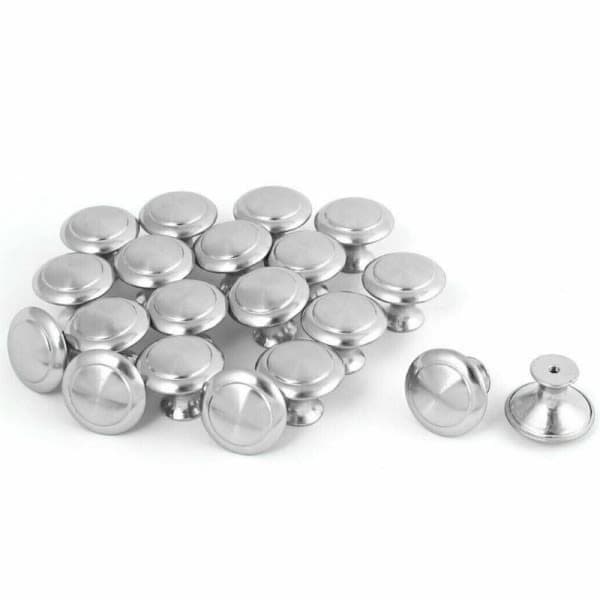 40 stk. 30 mm Runde Skabslågeknapper Moderne Rustfrit Stål Køkken