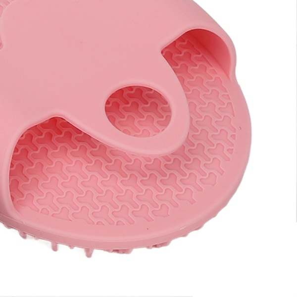 Silikon Kroppsskrubber Rund Badebørste Multifunksjonell Silikon Dusjbørste Svart Rosa