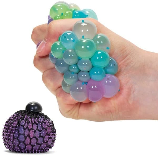 Stressbold / Klemmebold i net - Regnbue multicolor
