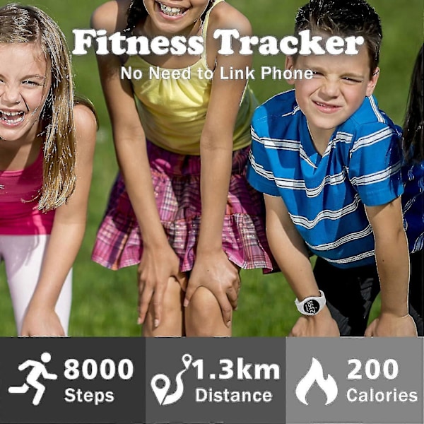 Barnklocka, Digital Klocka Kompatibel Med Pojkar Flickor, Sportklocka Med Fitness Tracker, Väckarklocka, Stoppur, Ingen App Och Vattentät, Klocka Kompatibel 33-Gray