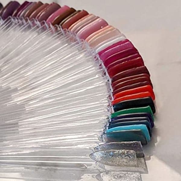 Display tips / display for neglelakkprøver 50 tips Transpare Transparent