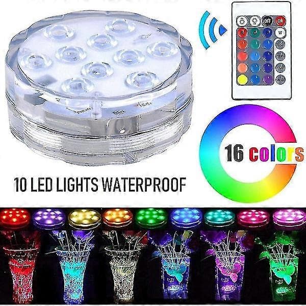 Vanntette LED-lys, 10 LED IP68 vanntette LED-lys