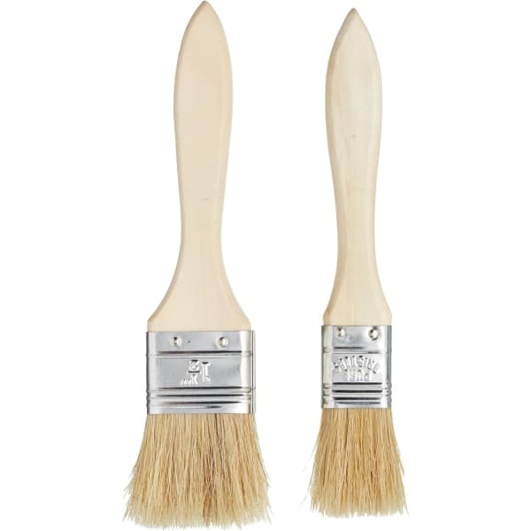 Bred Penselset för Pensling/Bakning (2 st), Brun
