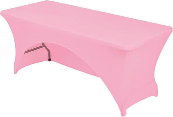 Spandex duk 8 FT. Tilpasset polyester duk Stretch duk Bordtopp Åpen rygg - Rosa