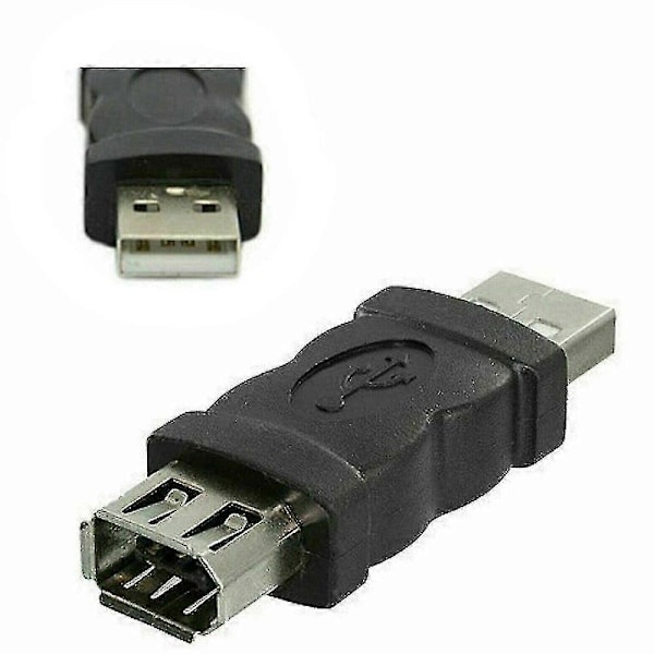 Firewire IEEE 1394 6-stifts Honkontakt F till USB Hankontakt M Kabeladapter Konverterare Plugg