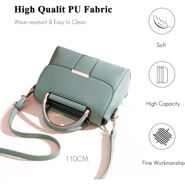 Elegant dametaske, crossbody telefonpung, PU-læder dametaske, mobiltelefonpung Verde