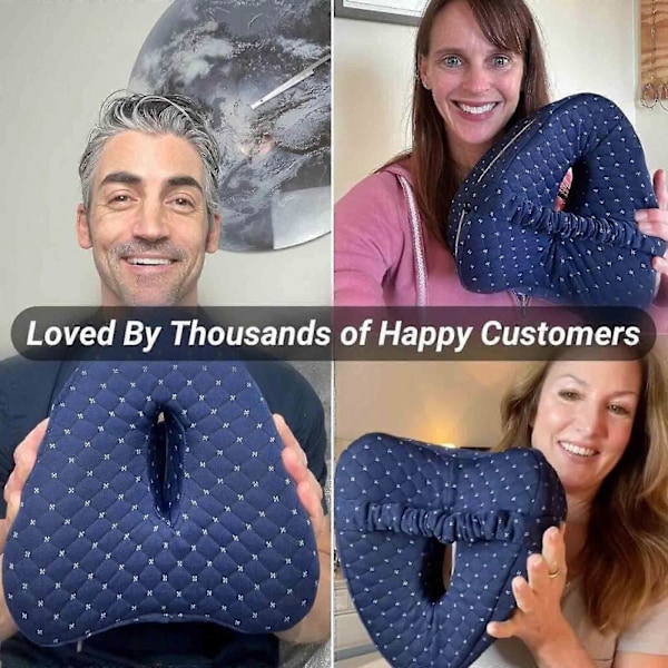 Smooth Spine Pillow, Smooth Spine Alignment Pillow - Lindrar höft- och ischiasbesvär, Smooth Spine Leg Pillow-Yvan navy