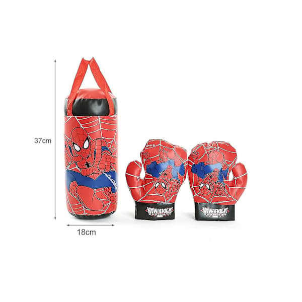 Spiderman Boksehansker og Boksesekk Sett Leke Gave til Gutter