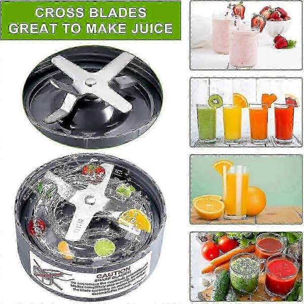 Premium Cross Extractor rustfrit stålblad base udskiftningsdel juicer tilbehørsdel passer til blender 1 stk