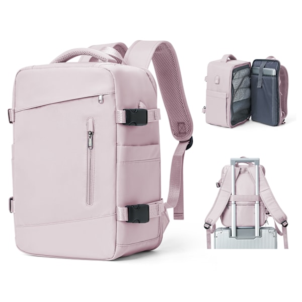 Reseryggsäck för kvinnor och män, 20-35 liters kapacitet, nylonmaterial, fashionabel stil, handbagage-ryggsäck för flygplan, kompatibel Green