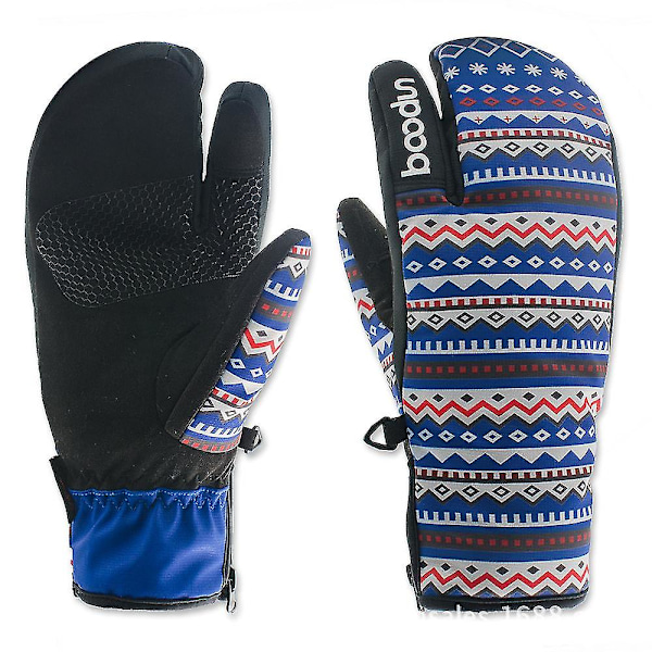 Vinterskidhandskar för män och kvinnor, varma tre-fingerhandskar för utomhusanvändning och skydd mot kyla C S Palm width 7*8cm