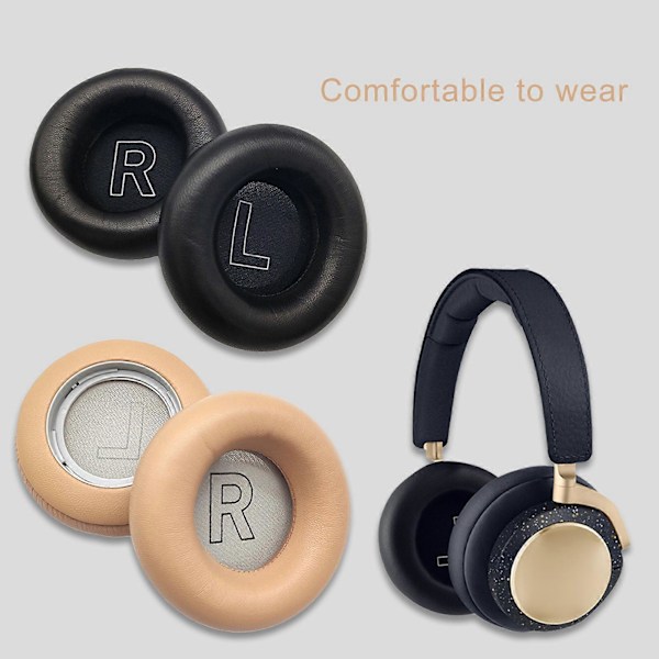1 Par Hovedtelefon Ærmer Vandtæt Udskiftelig Åndbar Blød Headset Ørepuder til B&O Beoplay HX H7 H9 H9i Gen3 Khaki