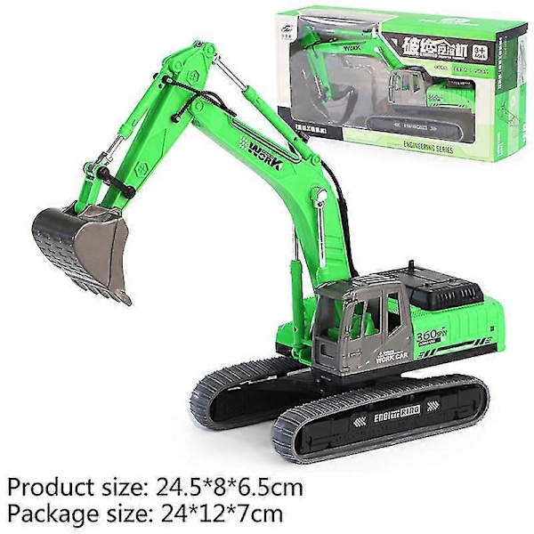 Tröghetsdriven Grävmaskin Modell Ingenjörsfordon Leksak Present Barn Green one size