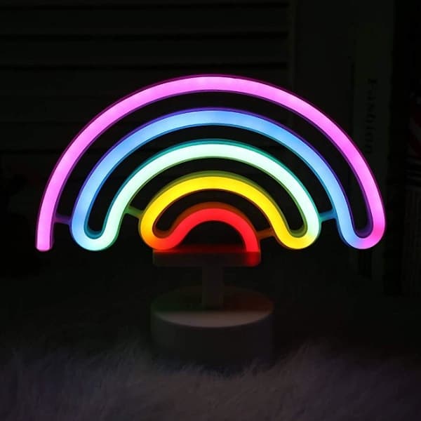 Regnbue Neon Lys Regnbue Neon Nattlys
