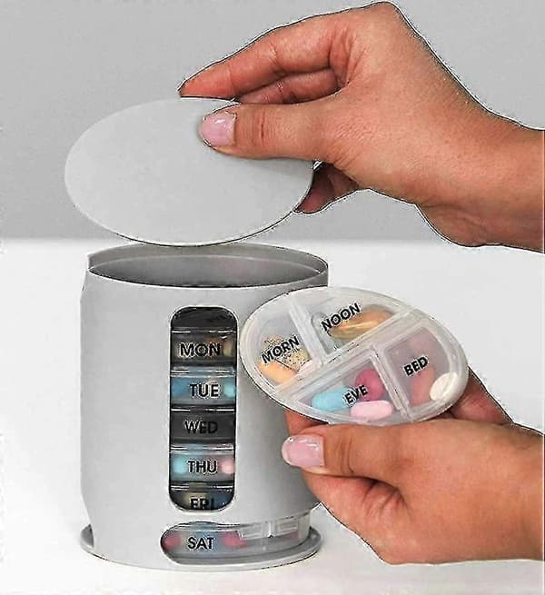 Medisindispenser 7-dagers tabletteske Ukentlig dispenser Pilleboks Pilleboks
