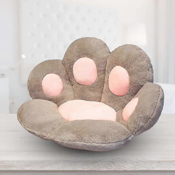 Kattepote-pute - Koselig varm plysj sofaputedekorasjon - 60x70cm Brown