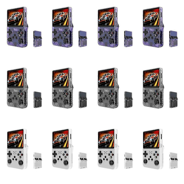 R36S Retro Videospil Konsol Bærbar 3.5\" IPS Skærm Håndholdt Spillekonsol Linux System Hurtig White