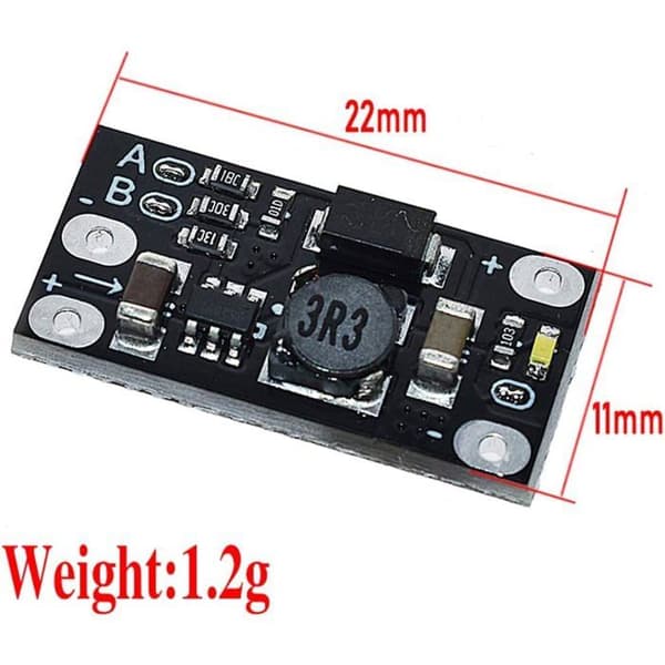10 stk. Mini DC-DC Boost Converter Modul 3,7V til 12V Regulator Strømforsyningsmodul