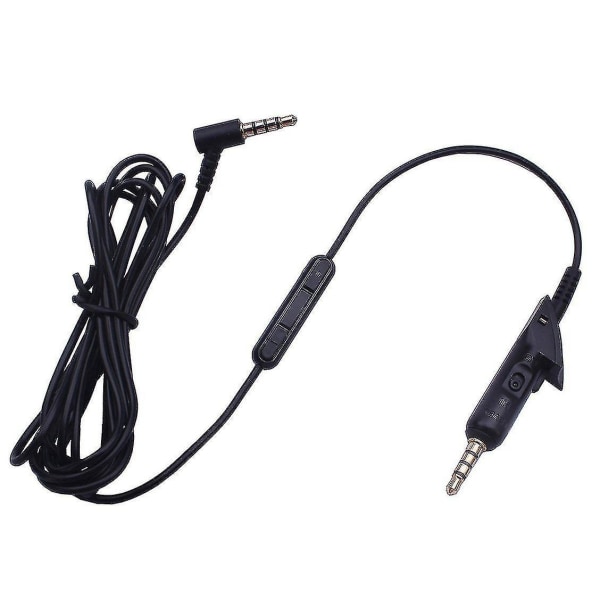 Hodetelefonkabel for Bose Quietcomfort 15/qc15 Qc2, lydkabel, dobbel 3,5 mm AUX-kabel (Størrelse: Med knapper)