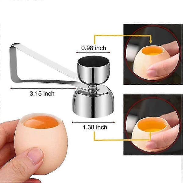 Eggeskallåpner Egg Topper Kutter, Eggknekkerseparator i rustfritt stål for rå, myke eller hardkokte egg