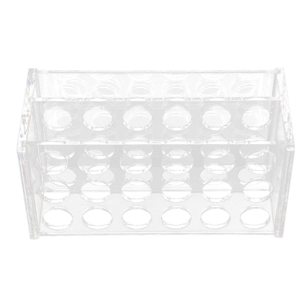 Akryl provrörsställ för 17mm rör 18 hål Transparent centrifugrörställ för 10ml 15ml rör