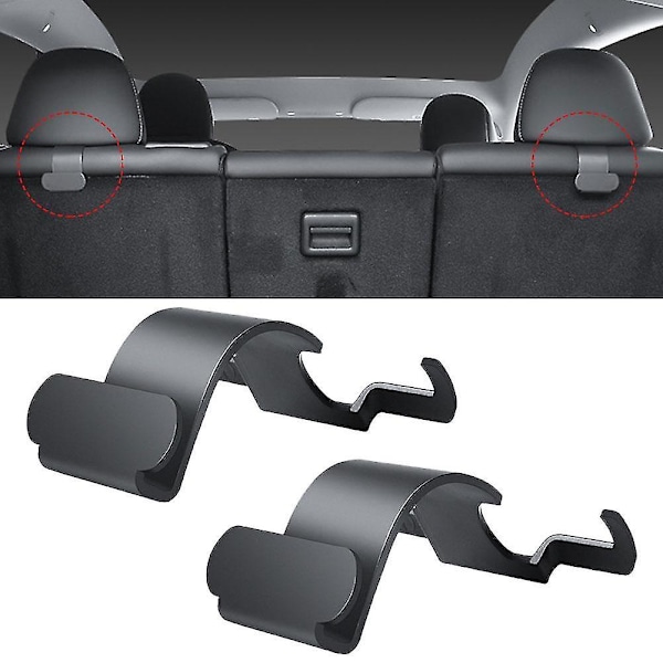 For Tesla Model Y Rear Seat Back Hook Trunk Organizer Clips Hanger Grocery Bag Umbrella Holder Interior Auto Accessories Parts