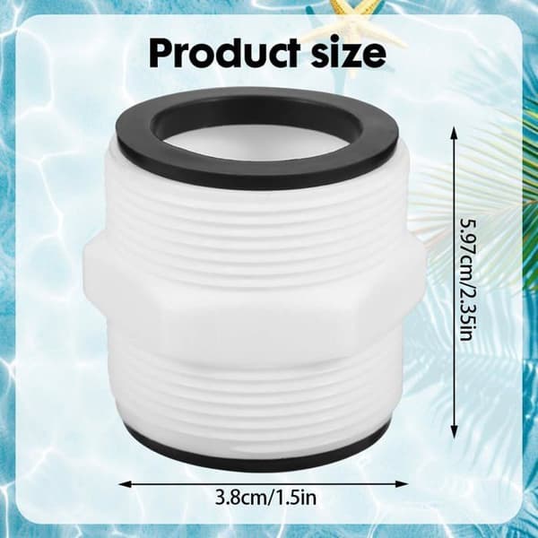 38 mm poolslangeforbindelse, tovejsfitting, til Intex Coleman tilslutningssæt