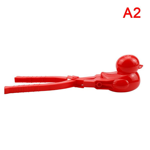 Ankanmuotoinen lumipallotyökalu 1kpl Lasten ulkoleikkeihin Talvinen lumimuotti Hauskat lelut Red 1pc
