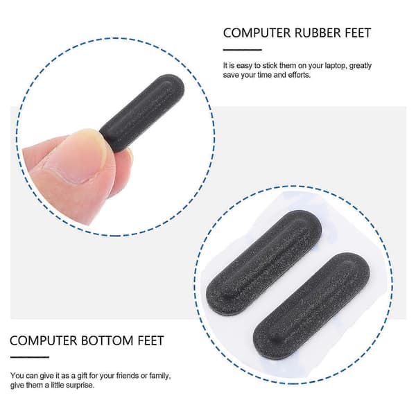 4 stk. Laptop Gummifødder Gummipuder Skridsikre Bundfødder Kompatible til Thinkpad