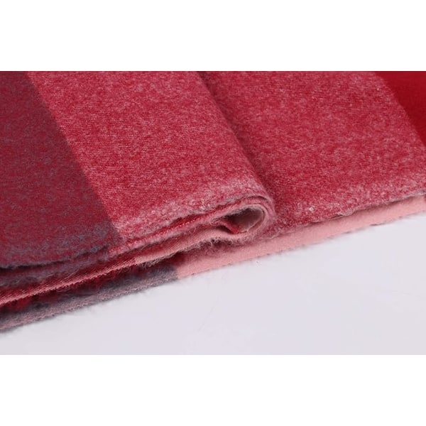 1 stk. Blød Kvinde Cashmere Uld Sjal Stor Pashmina Shawl og Wrap Varmt Stole Tæppe Wine Red