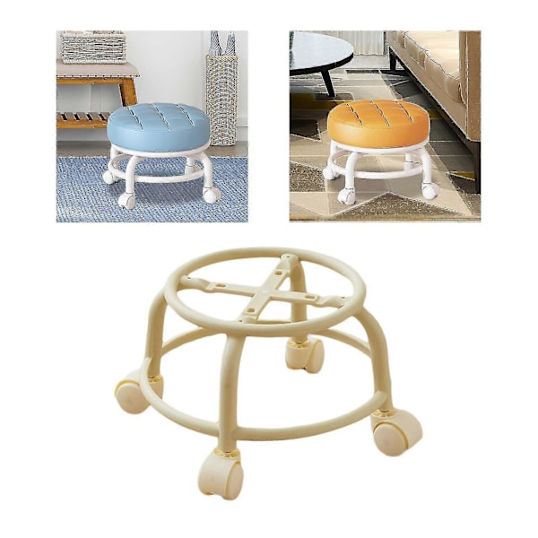 360 Roterende Rullestol Husarbeidsstol Flyttbar Stol Lav Støy Trinse Lav Stol Universal Svingbare Hjul For Kjøkken Hjem Only Bottom Frame