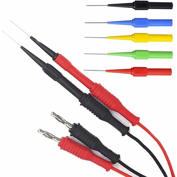 15 stk. boretestprober, testprober, med bananstik, isoleret 4 mm multimeter testprobe
