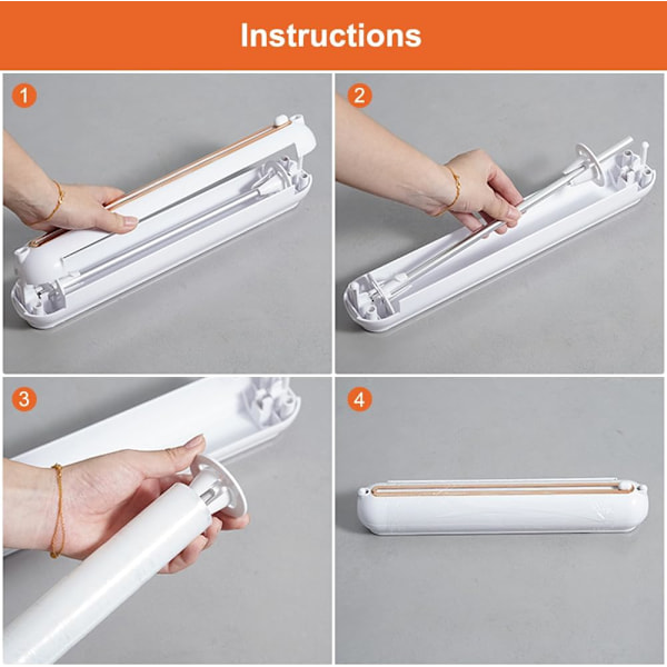 Plastfolie Dispenser, Sugerkopp Matfilm Dispenser, Aluminiumsfolie og Film Dispenser, Magnetisk Transparent Film Dispenser