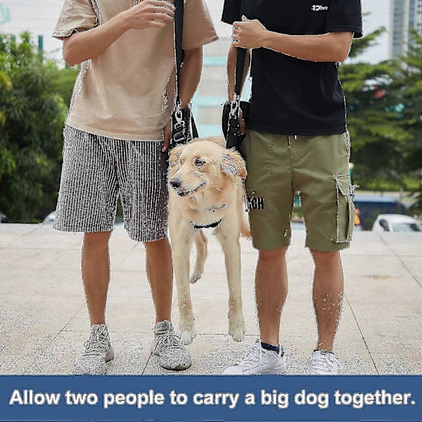 Hundebæresele, Emergency Backpack Pet Legs Support & Rehabilitation Hund (sort) Løfte Sele Til Negleklipning, Hundebærer L