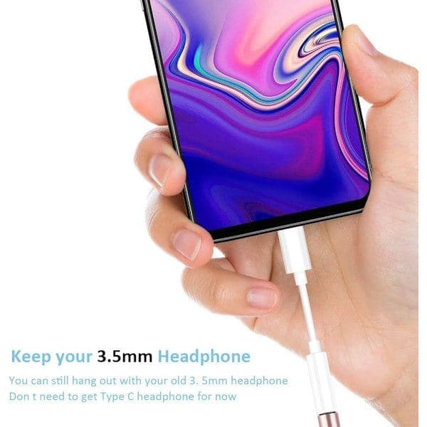 2x Adapter USB-C til 3,5 mm Hvit Hvit one size