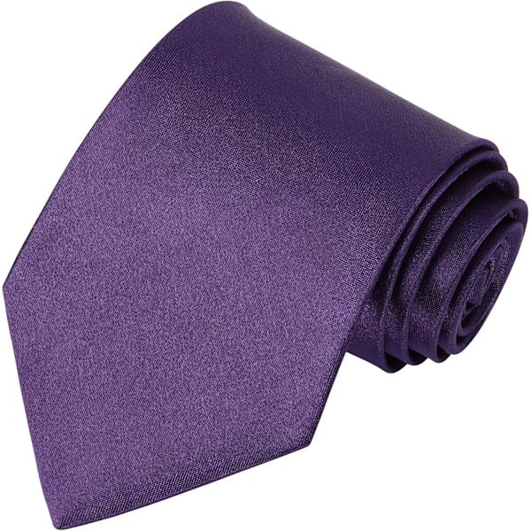 Herrar Slips Solid Färg Halsduk för Män Bröllop Business Formell Slipsar Purple