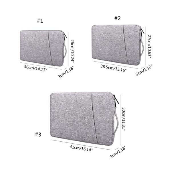 Vedenpitävä kannettavan tietokoneen laukku 13,3 14 15 15,6 tuumaa iPadille Macbook Air Pro -kannettavalle tietokoneelle Harmaa 15,6 tuumaa Grey 15.6 inches