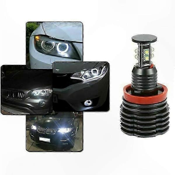 2 kpl 80W H8 LED Angel Eyes -merkkivalot E92 E93 E61 E82 E90 E91 E63 -malleihin