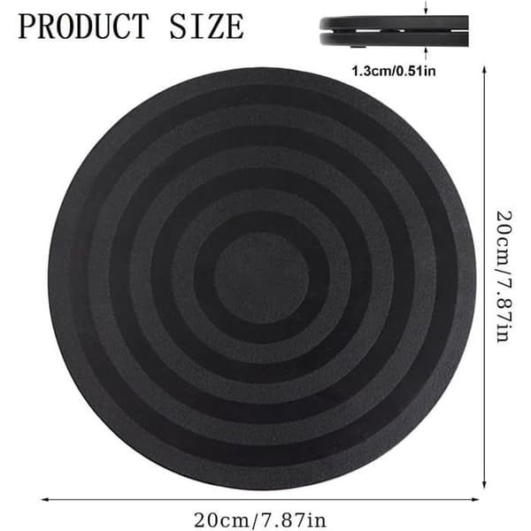 20 cm universal drejeskive, solid 360° roterende plade til højttalere, laptops, skærme (20 cm)